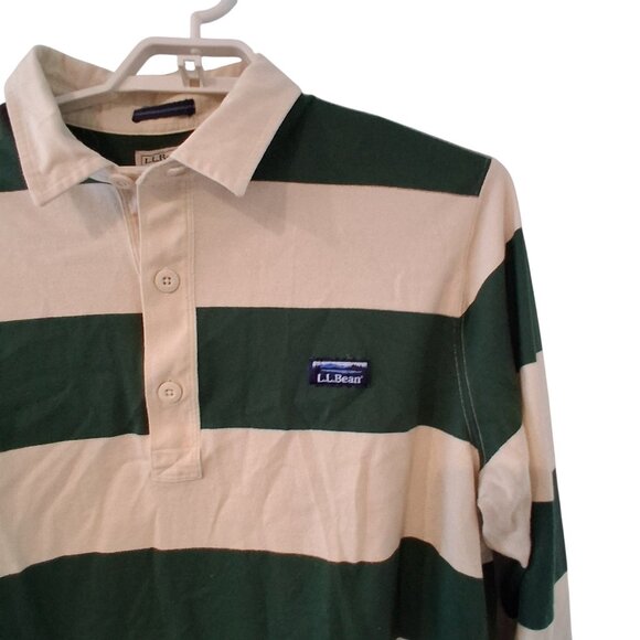 LL Bean shirt mens XL vintage soft Rugby cotton Peru - Picture 2 of 5
